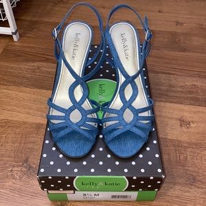 Kelly And Katie Denim Wedge